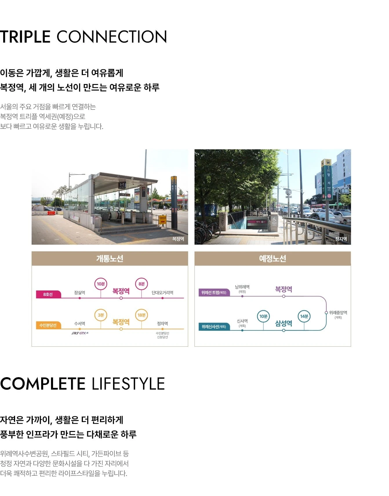 빌트인 냉장고 및 인덕션 등 무상옵션이 제공되는 송파더그리드 주방 전경